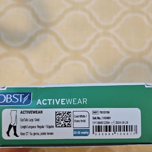 NWT Jobst Athletic Compression Socks Knee High 20-30mm Performance Comfort Sz. L - Picture 4 of 6
